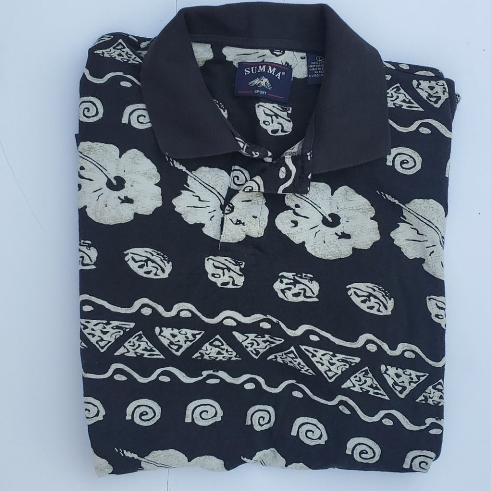 HAWAIIN SHORT SLEEVE POLO IN SIZE LARGE - Picture 2 of 7